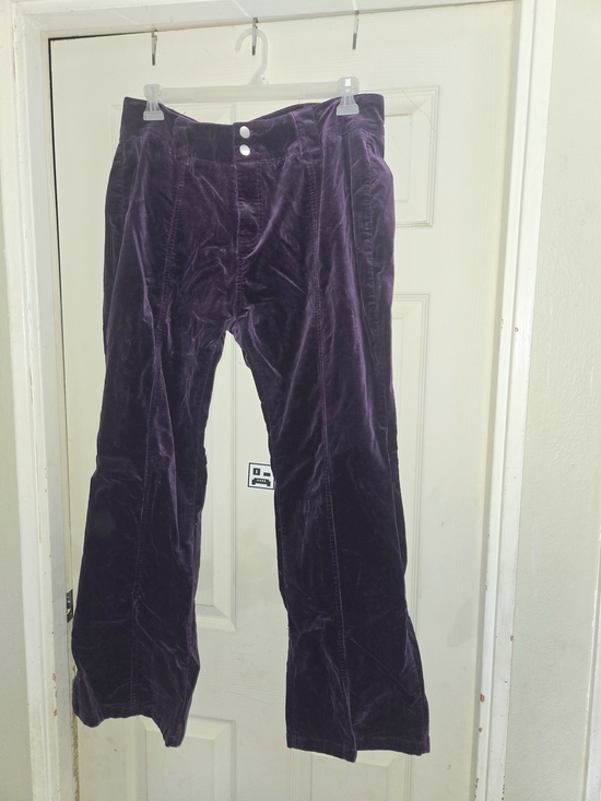 Flamingals Pants - Women's Purple Velvet Corduroy Pants